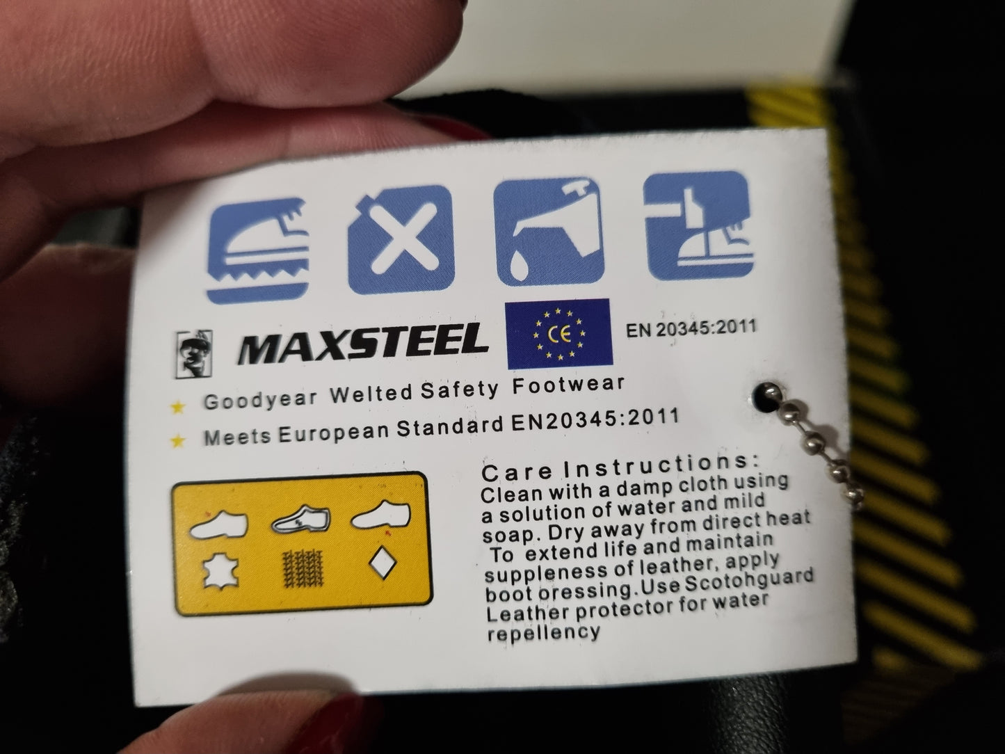 Work Boot - Leather Lace up By Maxsteel - Safety