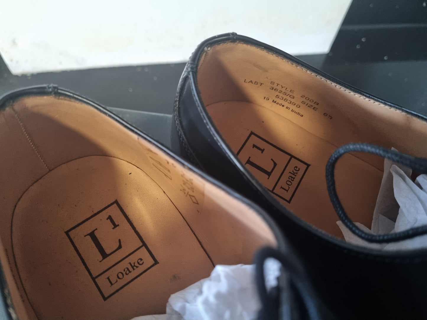 2. Loake - Oxford Shoe - Hi-Shine Black Leather