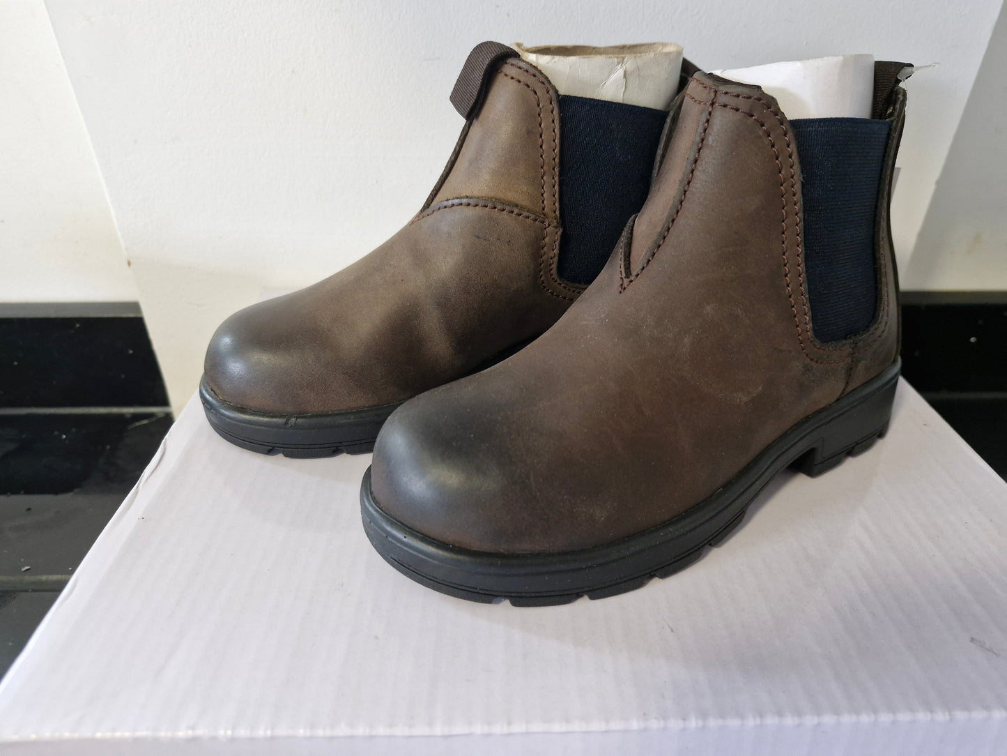 Childrens Chelsea Boot by Roamers -  Waxy Brown Leather (B820GB)