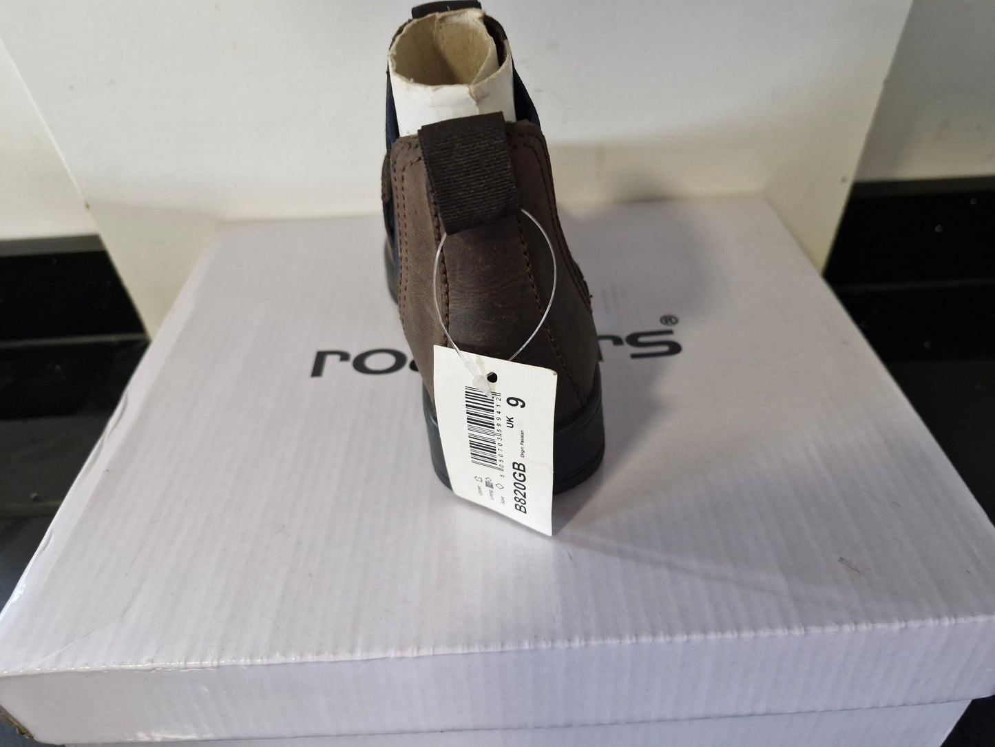 Childrens Chelsea Boot by Roamers -  Waxy Brown Leather (B820GB)