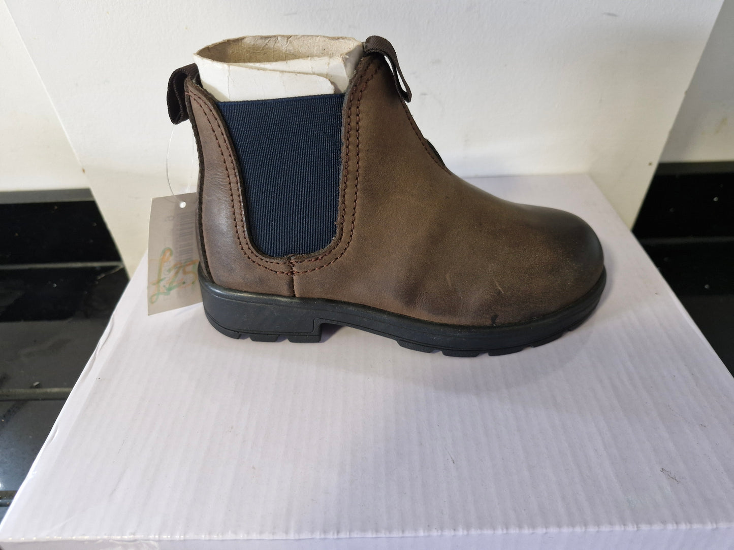 Childrens Chelsea Boot by Roamers -  Waxy Brown Leather (B820GB)