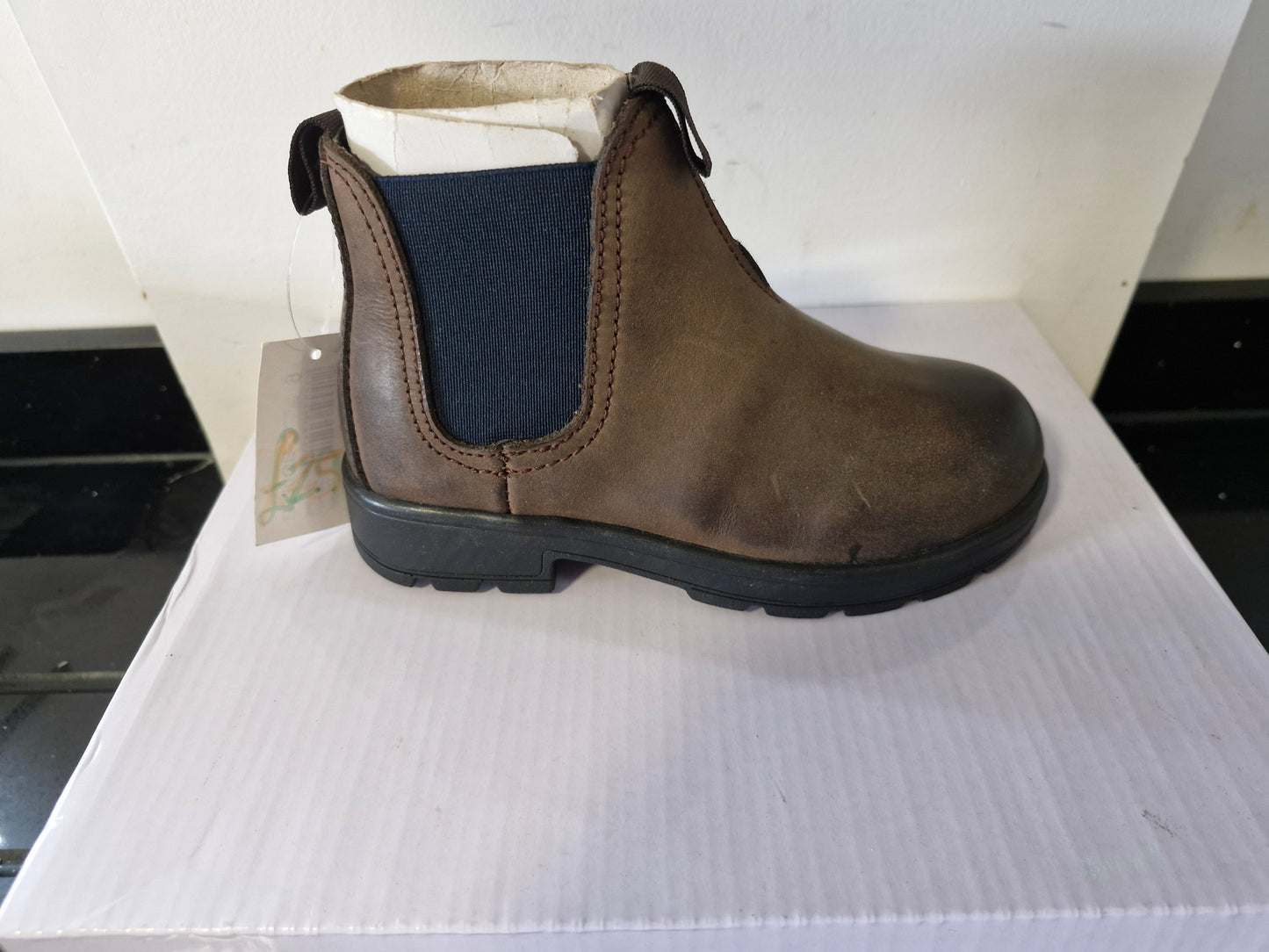 Childrens Chelsea Boot by Roamers -  Waxy Brown Leather (B820GB)