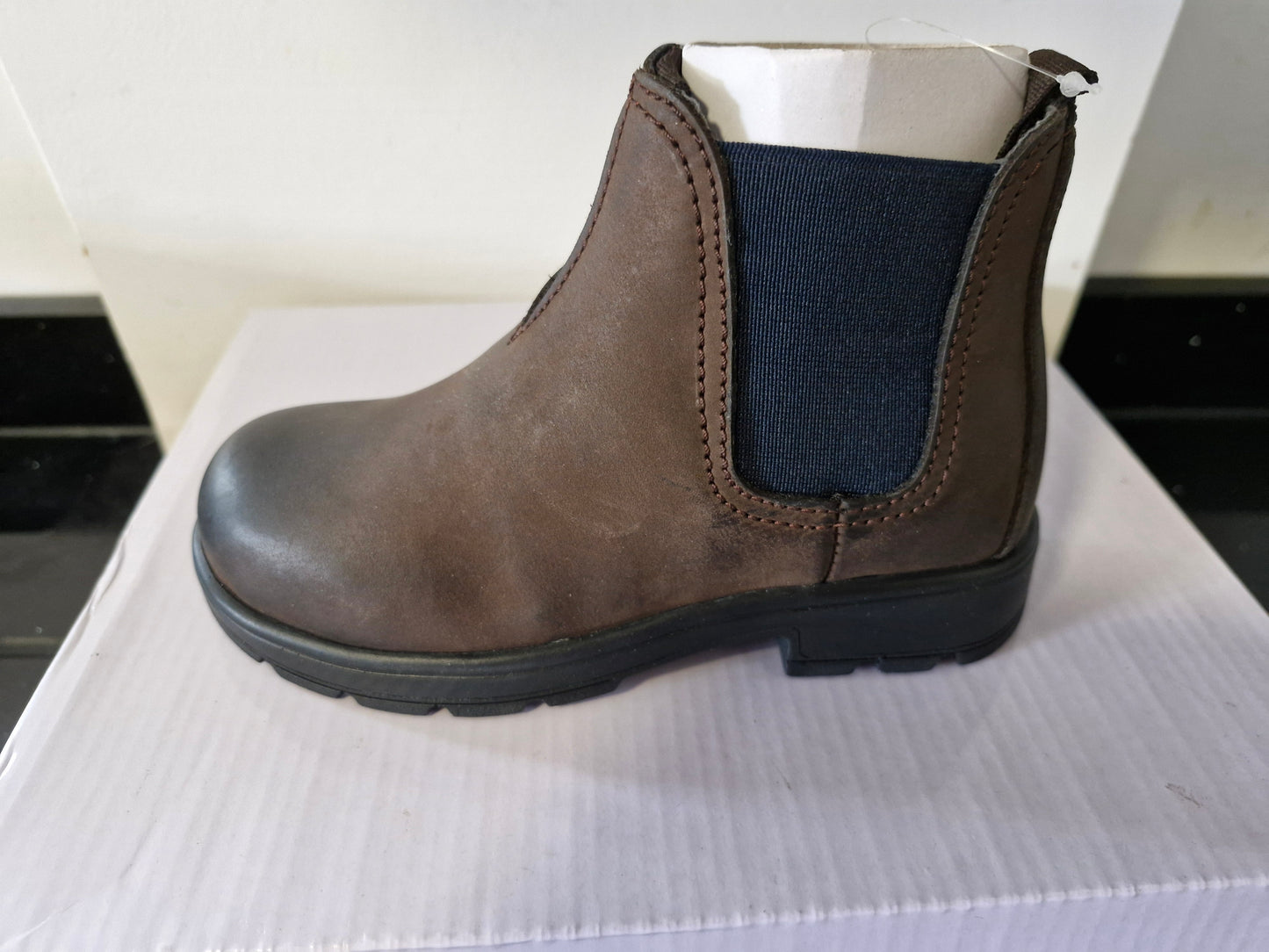 Childrens Chelsea Boot by Roamers -  Waxy Brown Leather (B820GB)