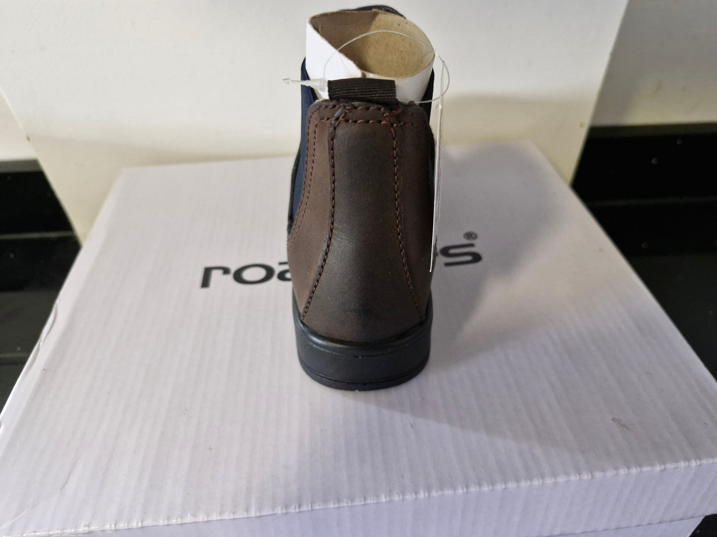 Childrens Chelsea Boot by Roamers -  Waxy Brown Leather (B820GB)