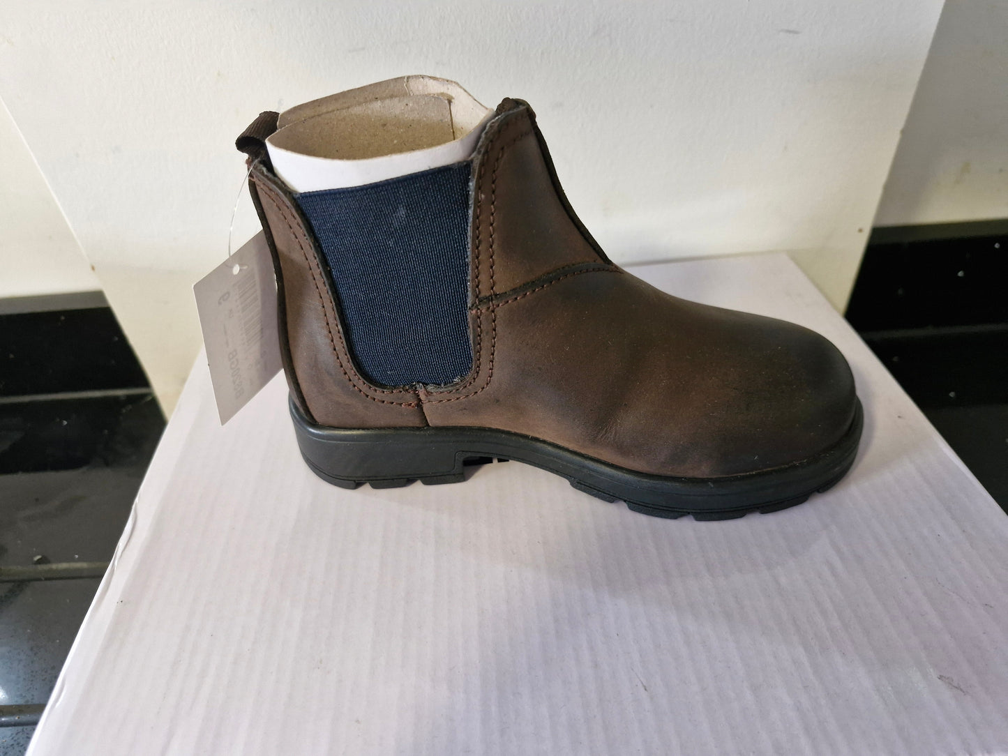 Childrens Chelsea Boot by Roamers -  Waxy Brown Leather (B820GB)
