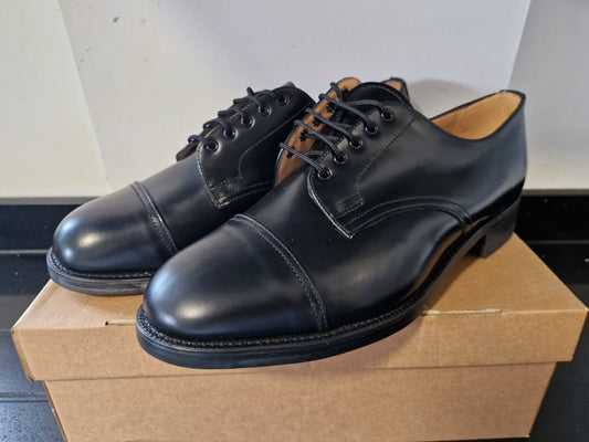 Sanders - Black Leather Oxford Shoe