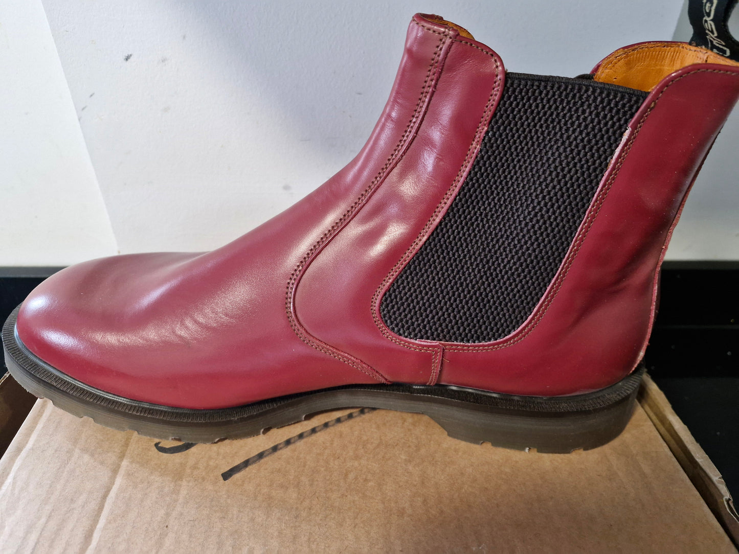 Chelsea Boot by Tredair - Cherry Leather Size 13