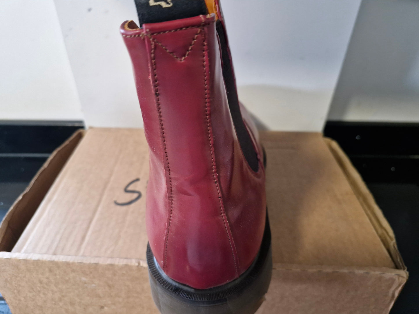 Chelsea Boot by Tredair - Cherry Leather Size 13