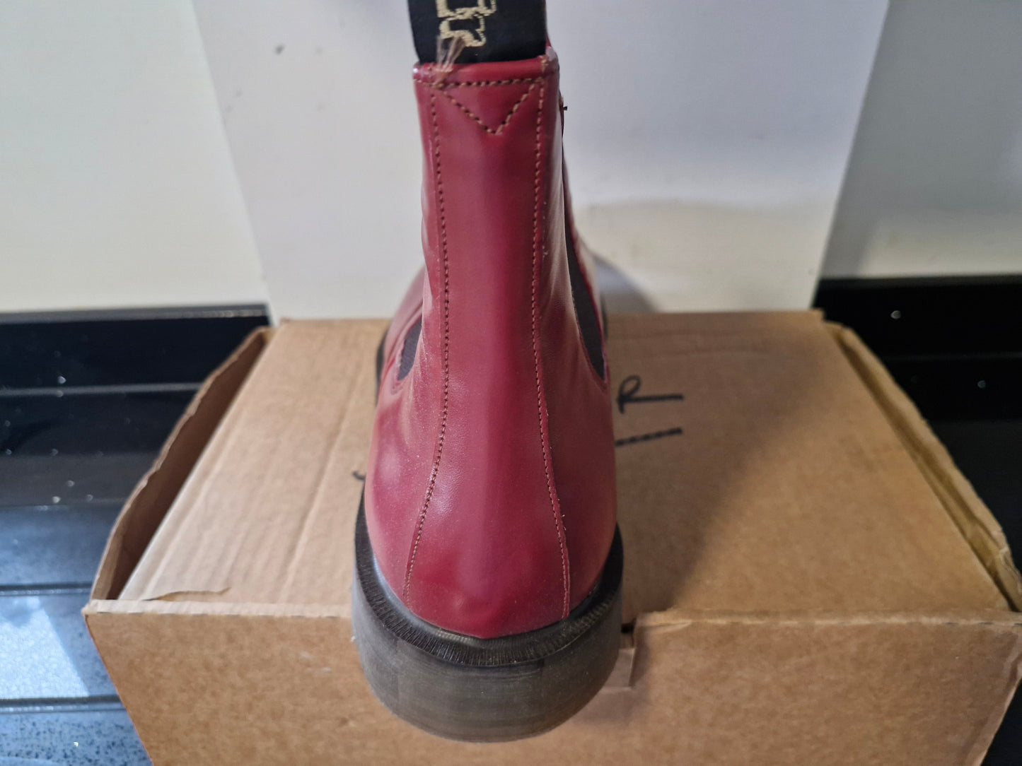 Chelsea Boot by Tredair - Cherry Leather Size 13