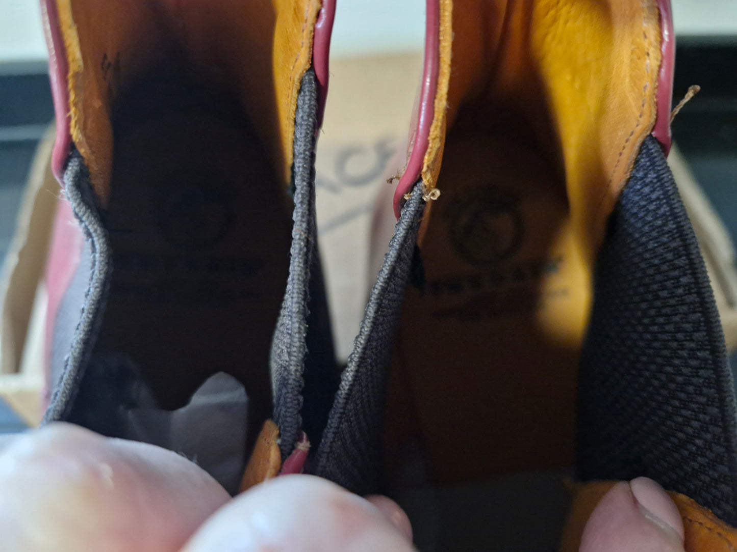 Chelsea Boot by Tredair - Cherry Leather Size 13