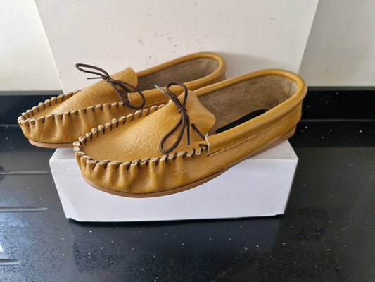 Mokkers Tan Soft Leather Moccasin Shoes (MS081BT)
