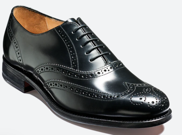 2. Barker - Glasgow - Black Leather Brogue