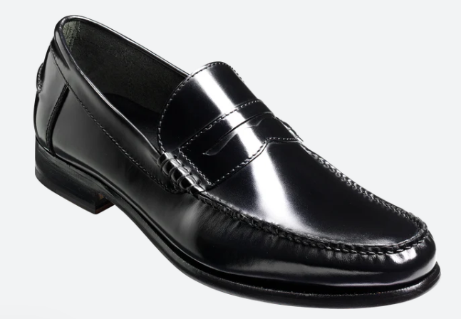 2. Barker - Newington - Black Hi Shine Slip On
