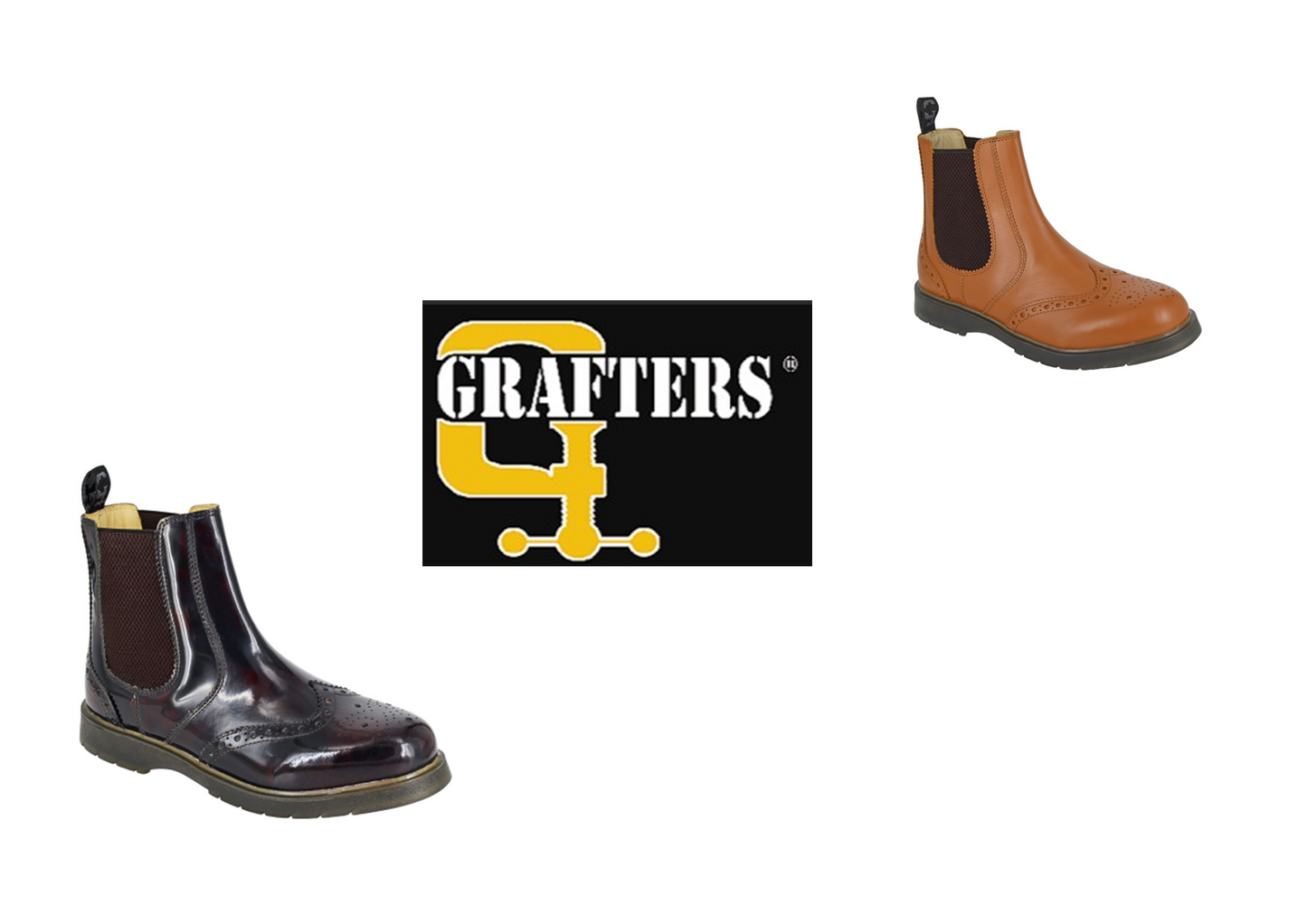 Chelsea Boot by Grafters - Brogue Leather (M281)