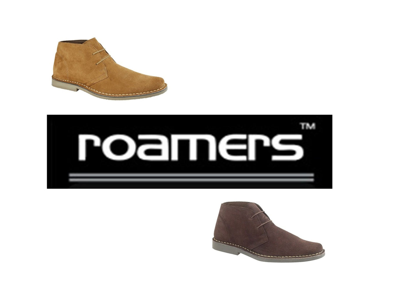 Desert Boot by Roamers - Slim Fit - 2 Eye Suede Leather (M420)