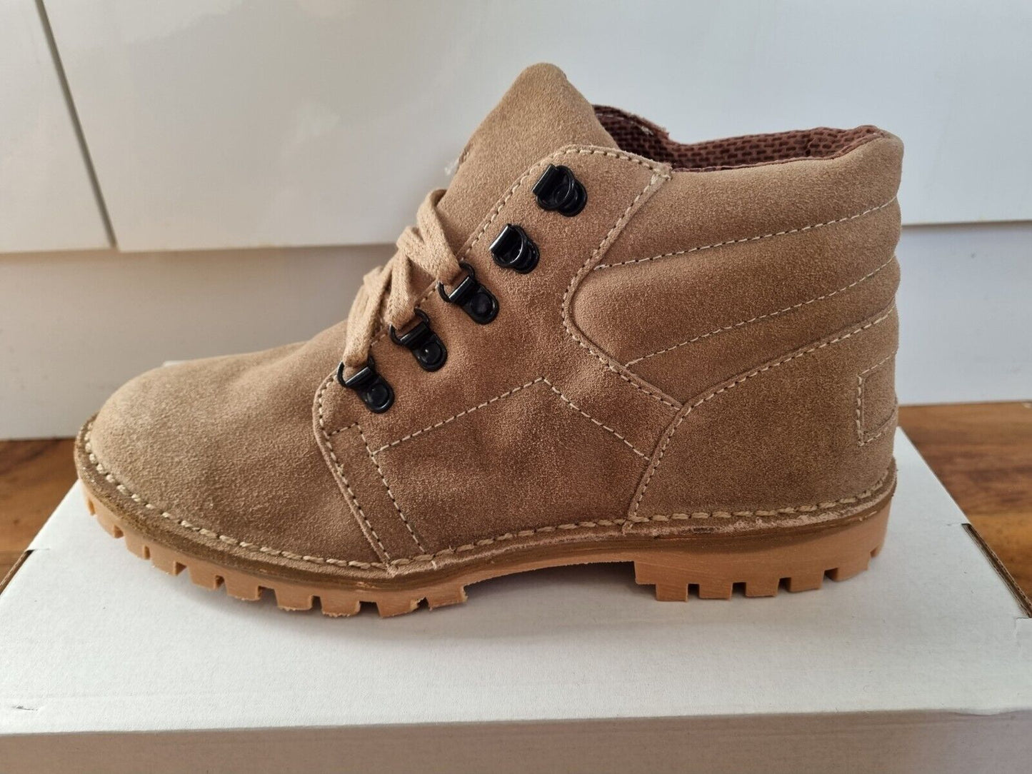 Desert Boot by Roamers - Taupe - D Ring Tread Sole Suede Leather (M496TS)