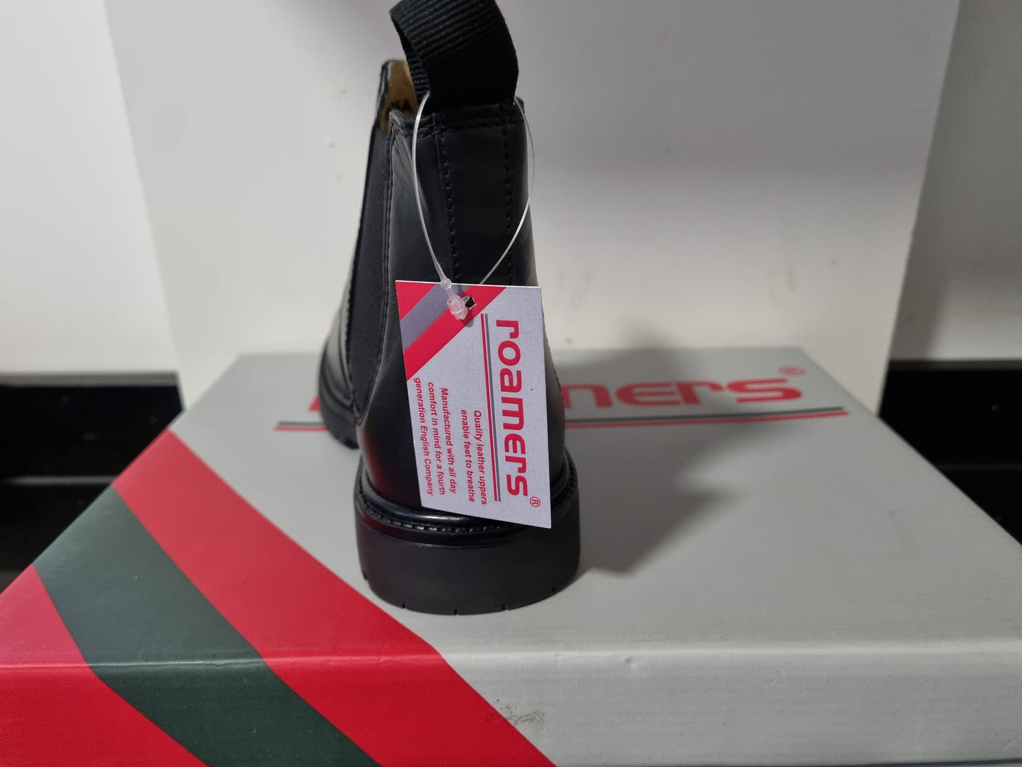 Childrens Chelsea Boot by Roamers - Black Hi Shine (B525A)