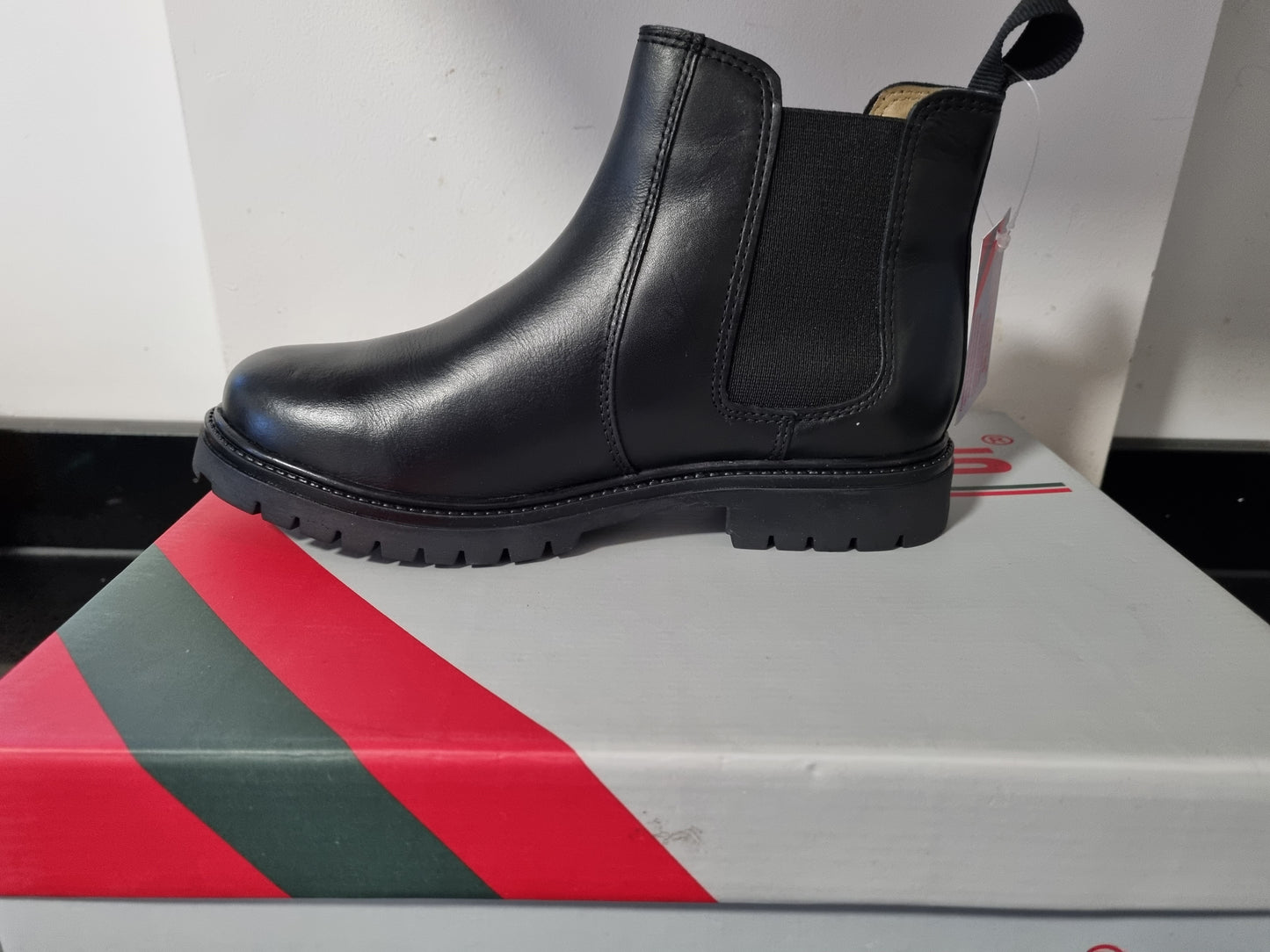 Childrens Chelsea Boot by Roamers - Black Hi Shine (B525A)