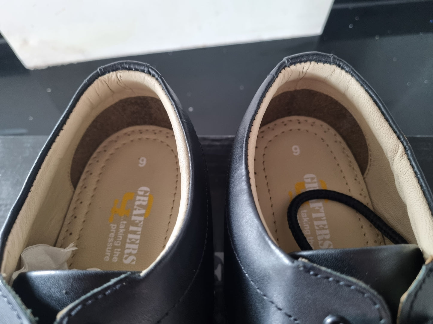 Cadet/Uniform Shoe by Grafters - Black 4 Eyelet (M181A)