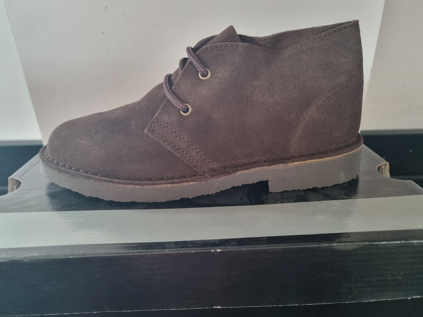 Desert Boot by Roamers - 2 Eye Chocolate Suede Leather (M467DBS)