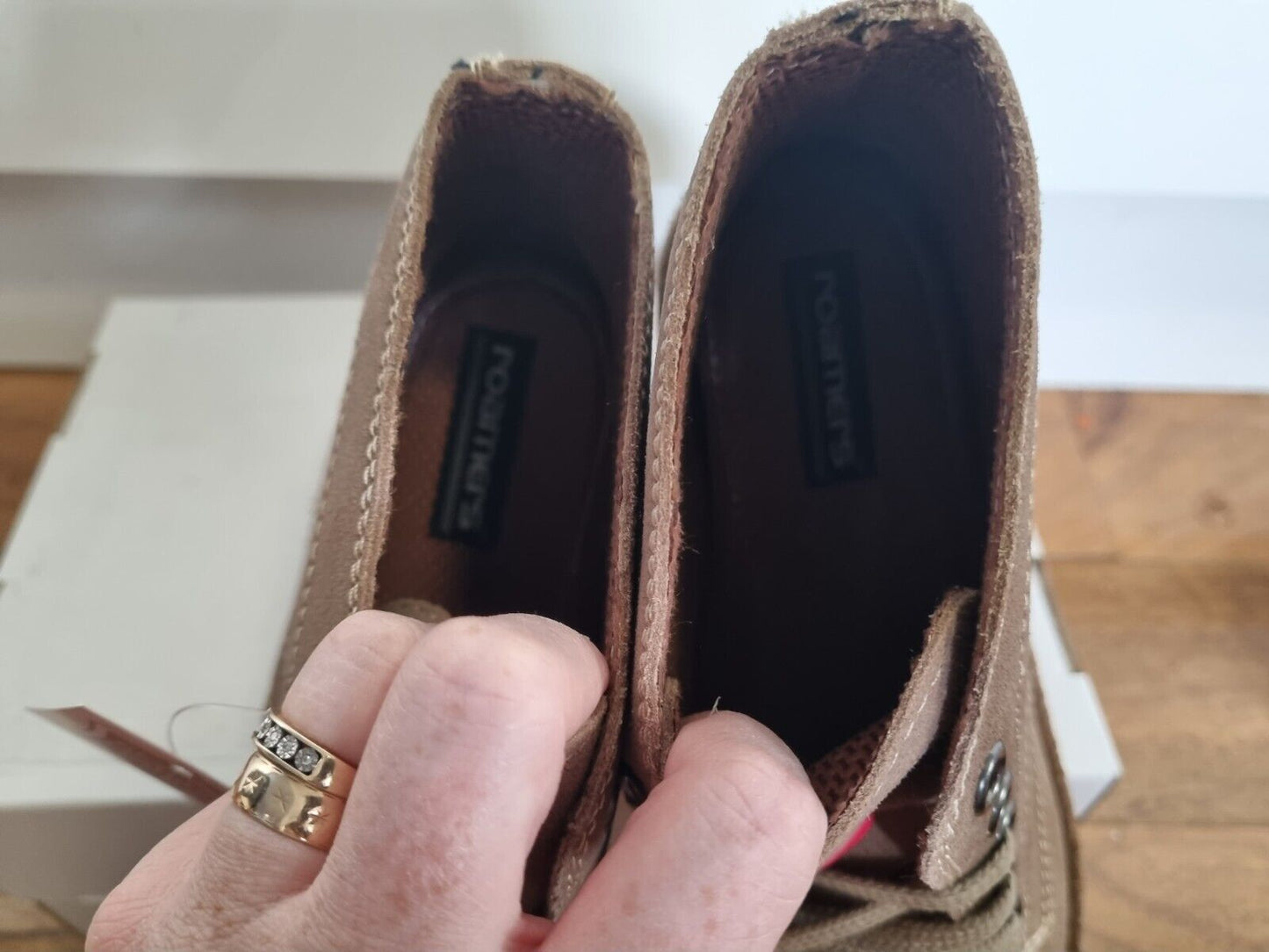 Desert Boot by Roamers - Taupe - Leisure 5 Eye Flat Sole Suede Leather (M468TS)