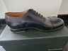 Loake - Hi-Shine Black Leather 1/2 Brogue Shoe (201B)