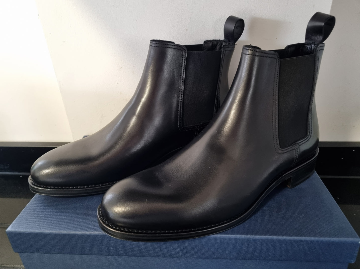 John White Chelsea Boot - Black Leather