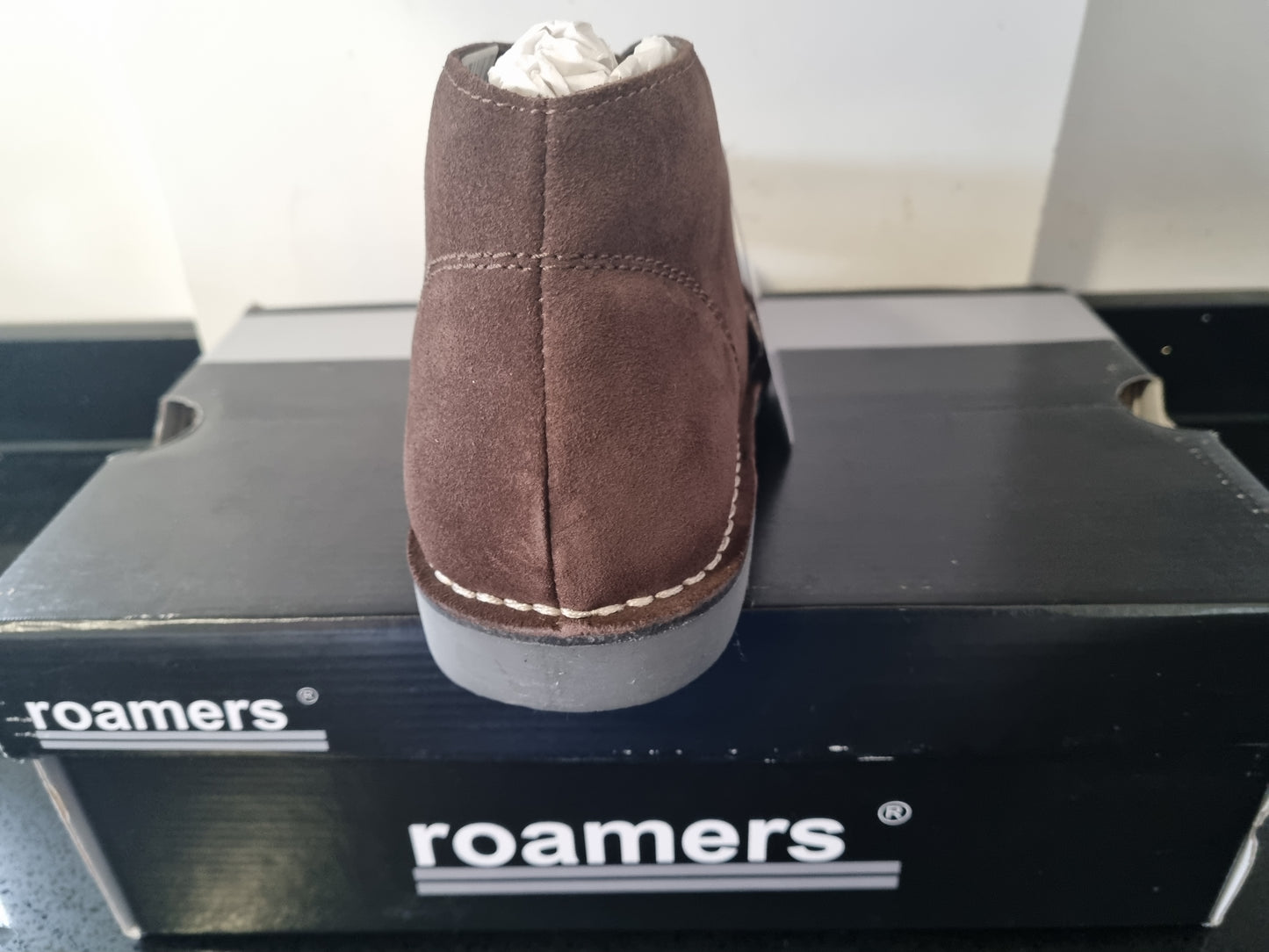 Desert Boot by Roamers - Slim Fit - 2 Eye Sand Chocolate Leather (M420DBS)