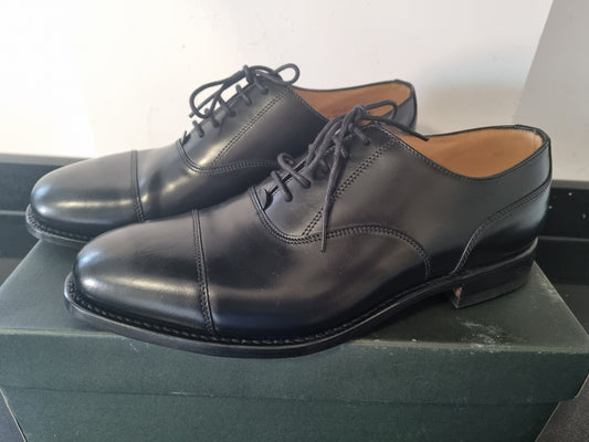 Loake - Hi-Shine Black Leather Oxford Shoe