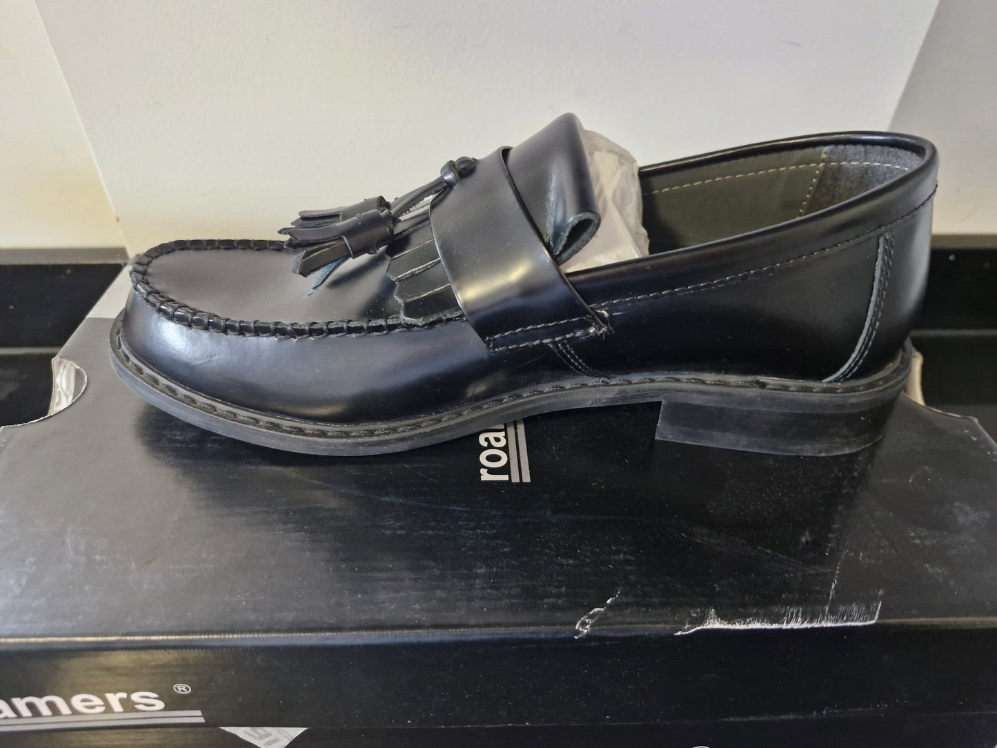 Loafer by Roamers - Hi Shine Black Leather (M900A)