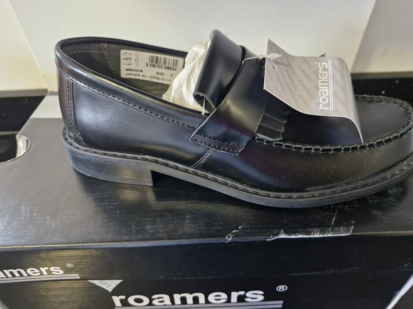 Loafer by Roamers - Hi Shine Black Leather (M900A)