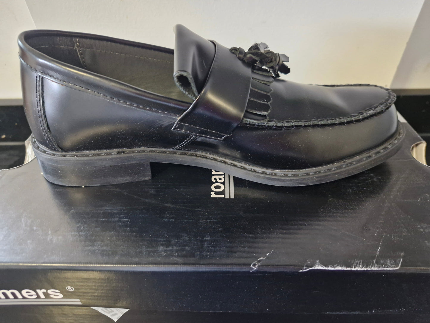 Loafer by Roamers - Hi Shine Black Leather (M900A)