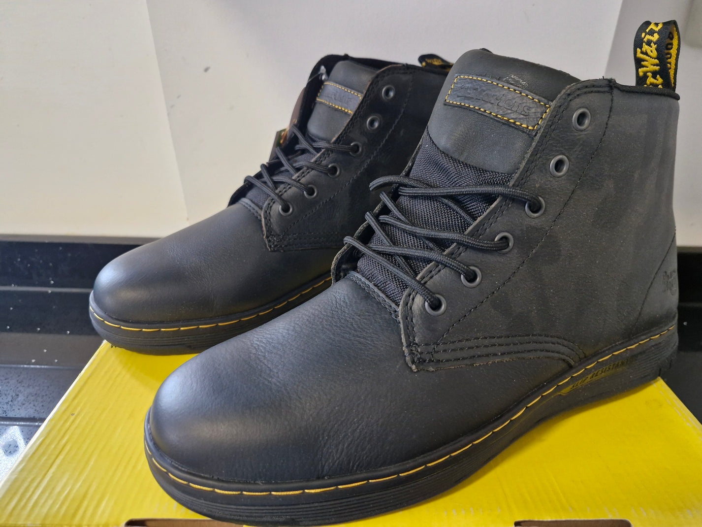 Dr Marten Amwell Black Safety Shoe blackmansshoes