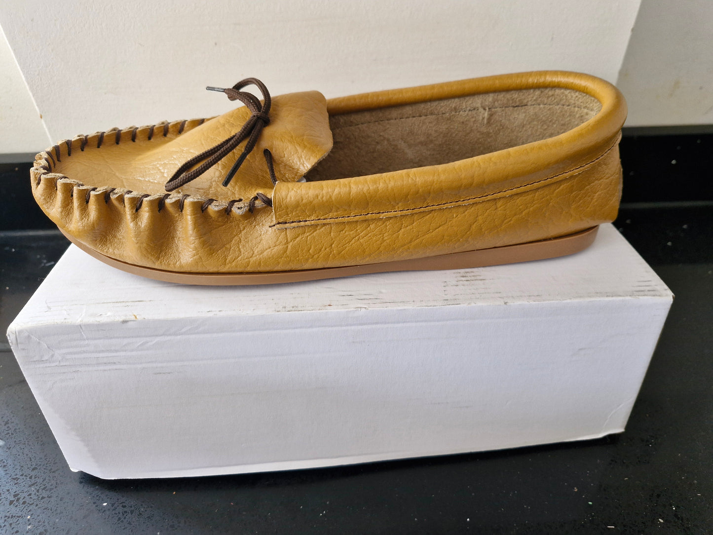 Mokkers Tan Soft Leather Moccasin Shoes (MS081BT)