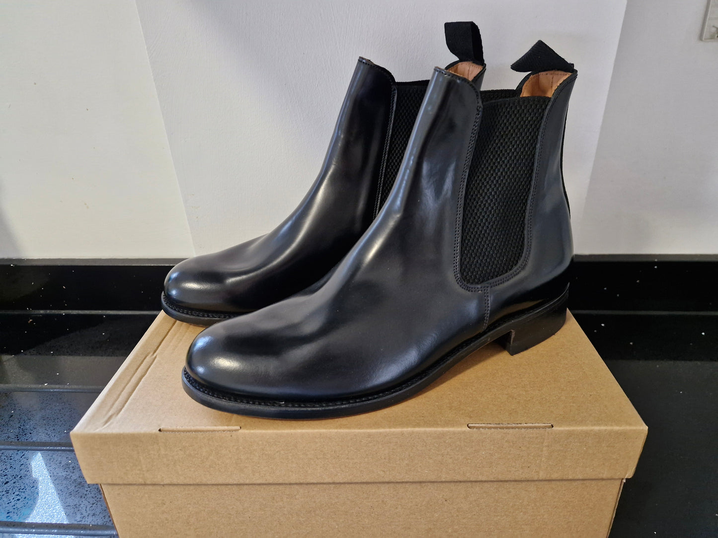 Chelsea Boot by Sanders and Sanders - Black Leather - (1864)