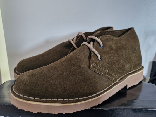 Desert Boot by Roamers - Khakie - Round Toe Suede Leather (M400ES)