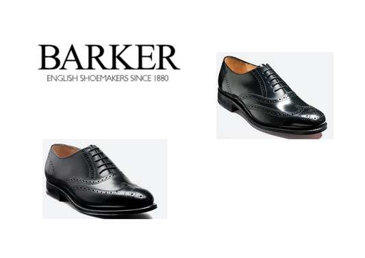 2. Barker - Glasgow - Black Leather Brogue