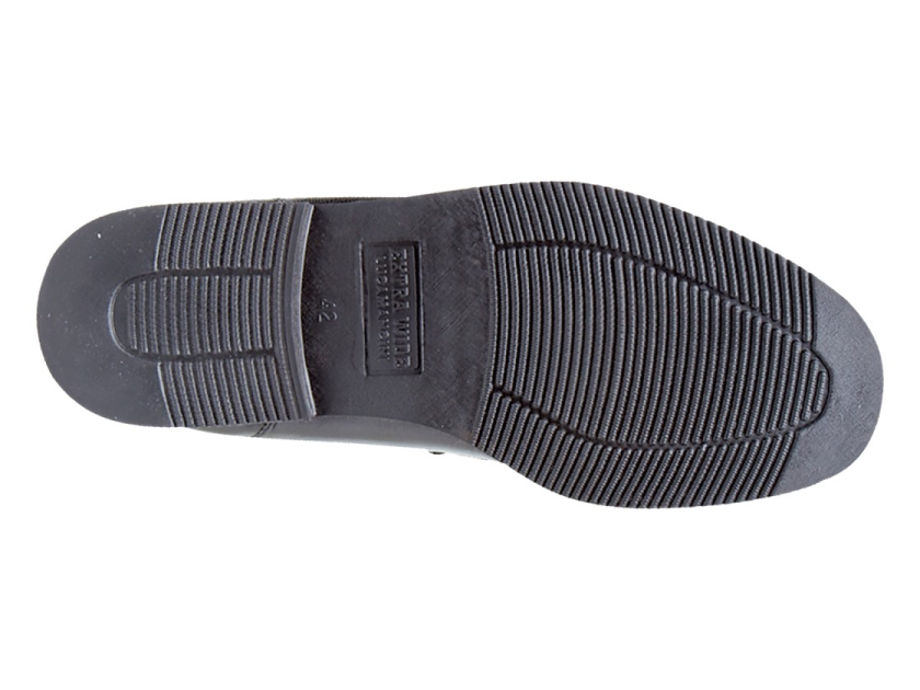 Loafer by Scimitar Extra Wide Black Softie Leather Moccasin (M478)
