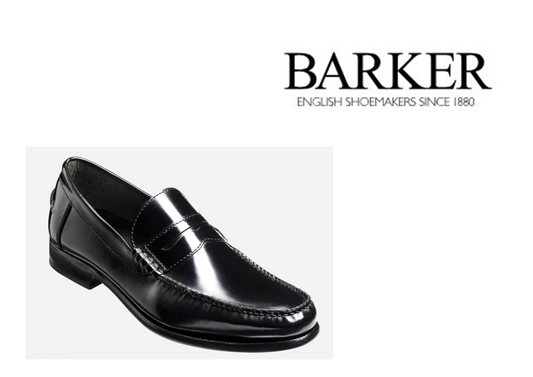 2. Barker - Newington - Black Hi Shine Slip On