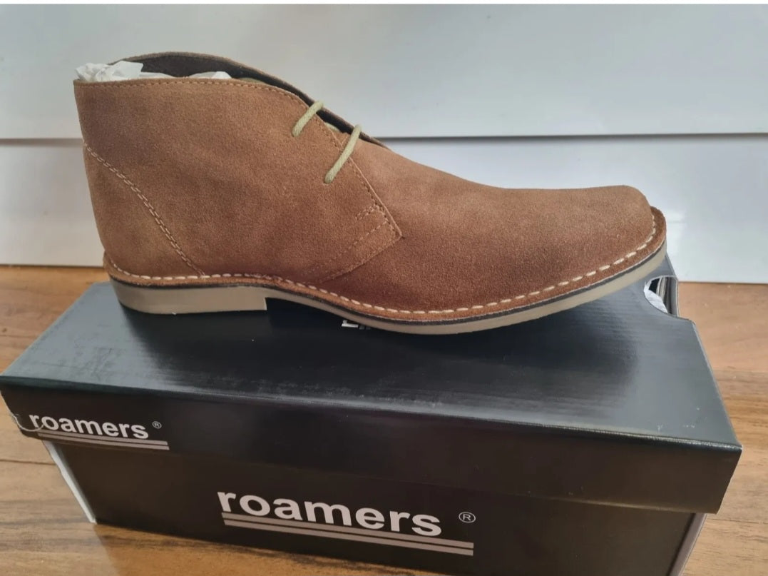 Desert Boot by Roamers - Slim Fit - 2 Eye Sand Suede Leather (M420BS)