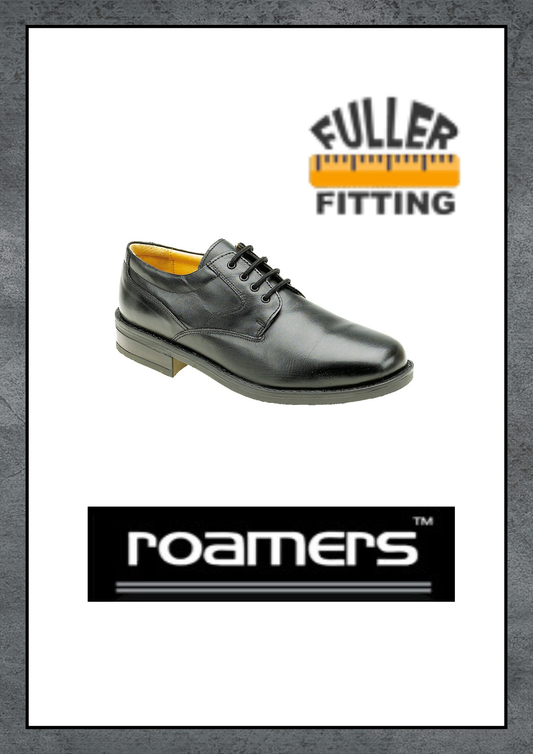 2. Roamers Black Fuller Fitting Plain Gibson Shoe (M234)