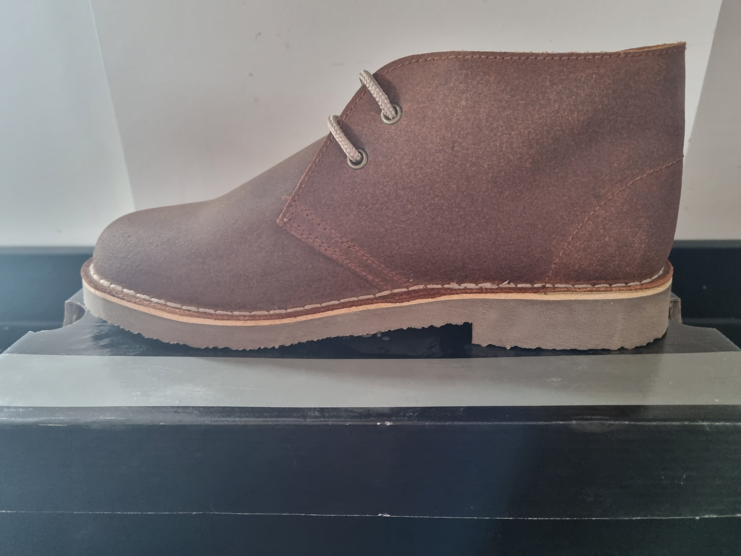 Desert Boot by Roamers - 2 Eye Brown Leather Suede (M675B)