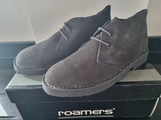 Desert Boot by Roamers - 2 Eye Grey Suede Leather (M467FS)