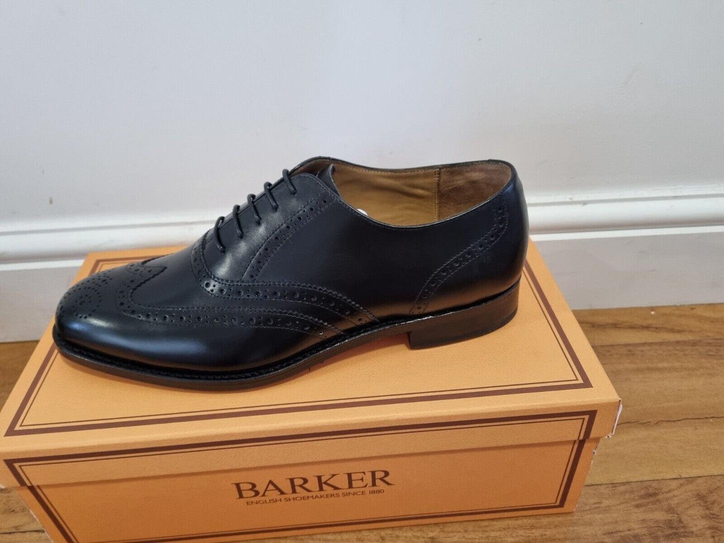 Barker - Glasgow - Black Calf Leather Brogue