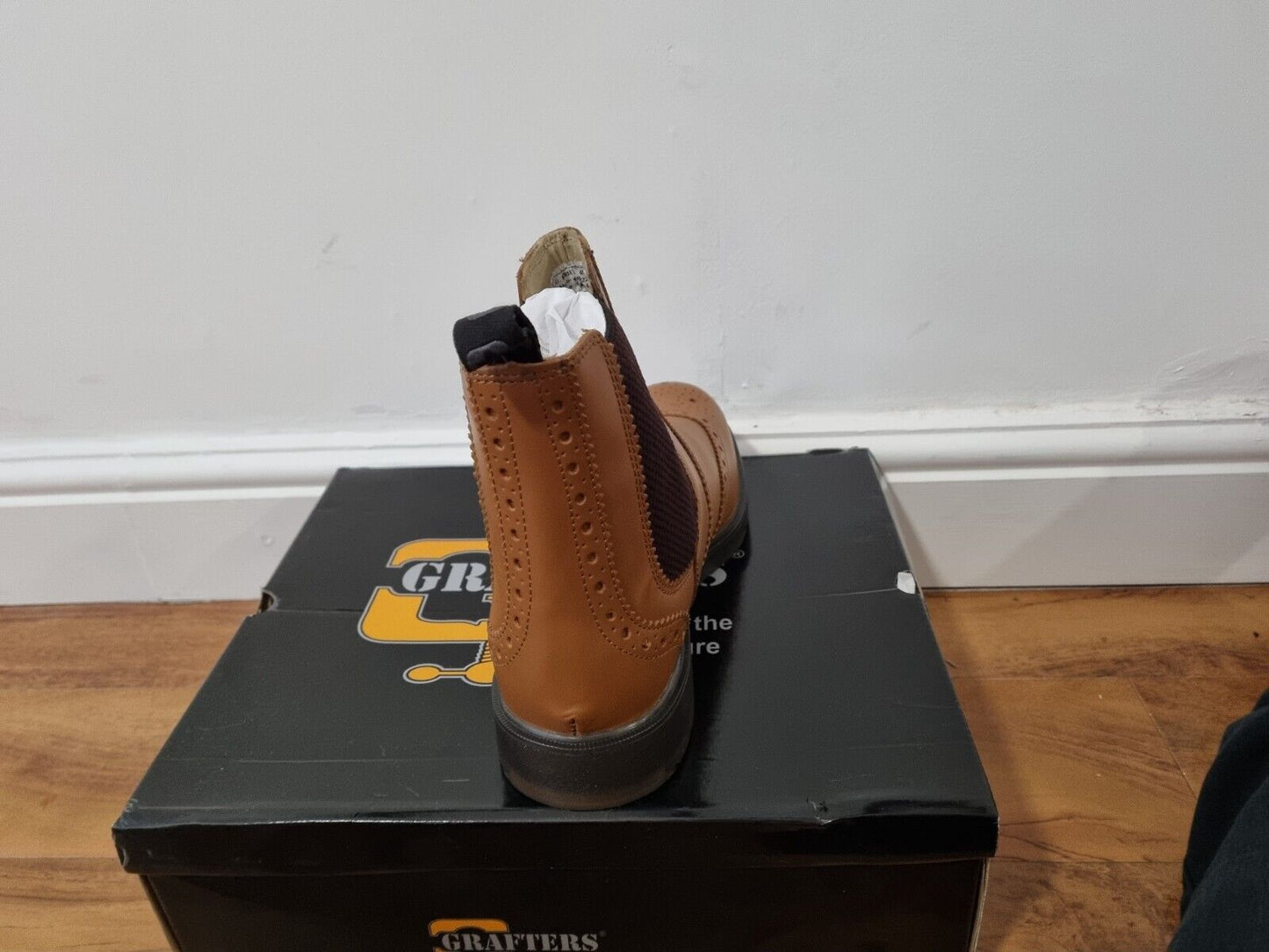 Chelsea Boot by Grafters - Tan Brogue Leather (M281BT)