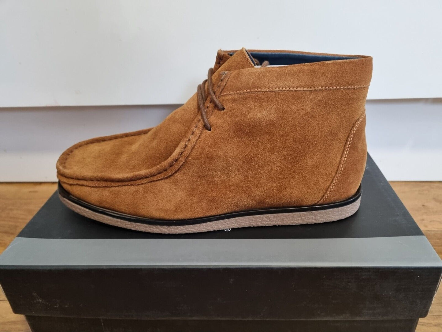 Desert Boot by Roamers - Apron Para Style - Tan Suede Leather (M192BS)