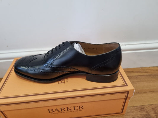 Barker - Glasgow - Black Calf Leather Brogue
