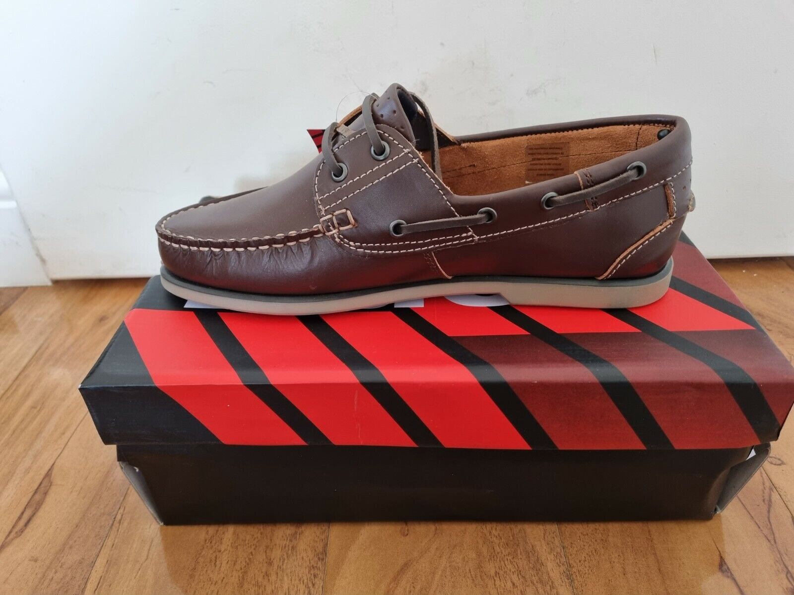 Boat Shoe by Dek - Brown Leather Lace Up Boat Shoes (M551B ...