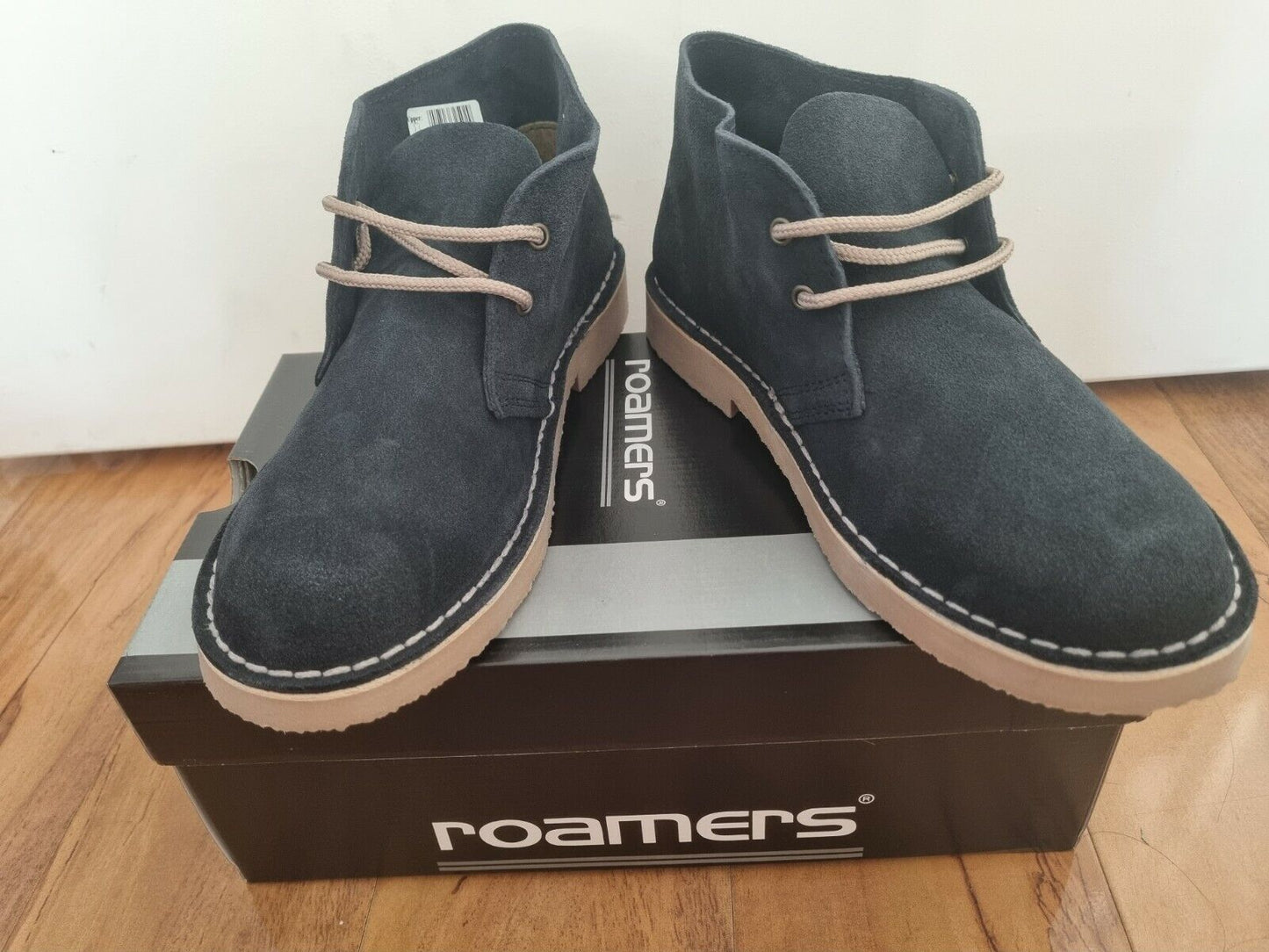 Desert Boot by Roamers - 2 Eye Navy Suede Leather (M467CS)
