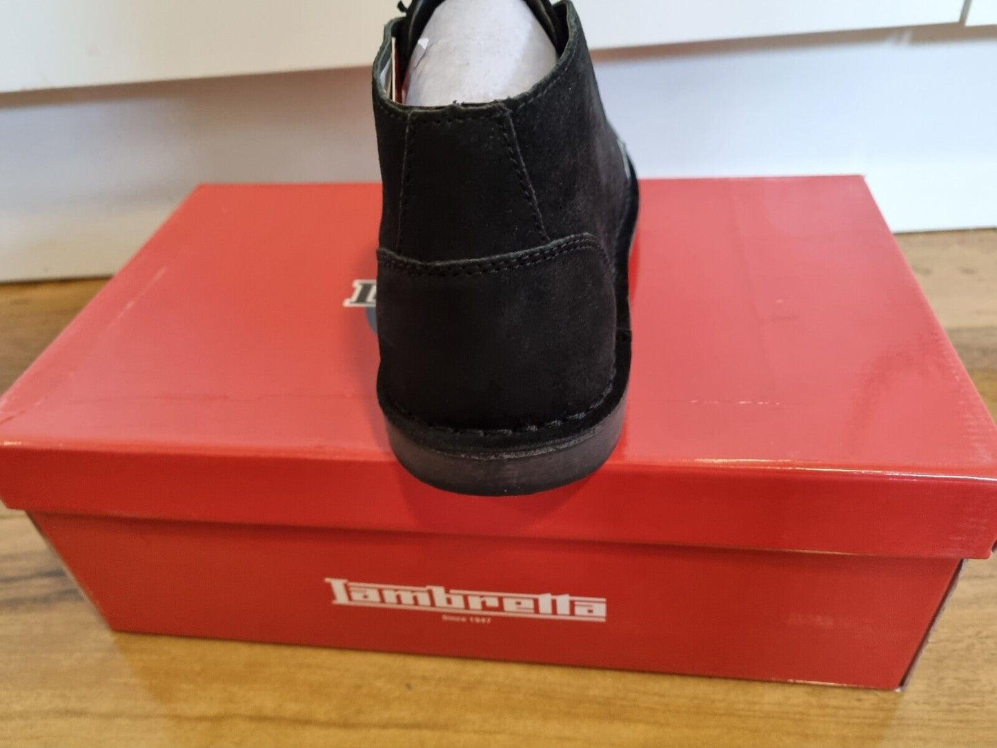 Desert Boot by Lambretta - Chiswick 3 Eye  – Black Suede Leather (M194AS)